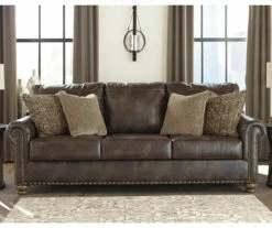Nicorvo Coffee Faux Leather Sofa -FurniHub Store 810594588 1