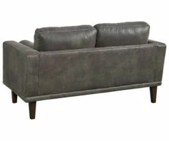 Arroyo Smoke Faux Leather Loveseat -FurniHub Store 810594589 3