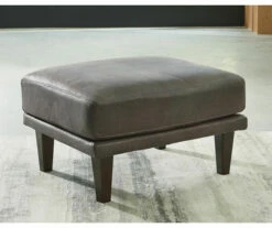 Arroyo Smoke Faux Leather Ottoman 8 Arroyo Smoke Faux Leather Ottoman -FurniHub Store 810594591 2