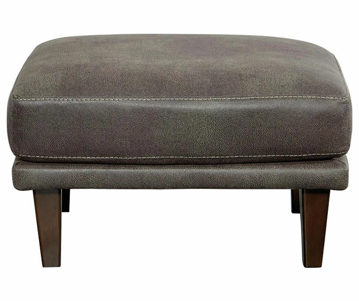 Arroyo Smoke Faux Leather Ottoman 3 Arroyo Smoke Faux Leather Ottoman