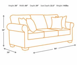 Larkinhurst Earth Faux Leather Sofa -FurniHub Store 810594595 5