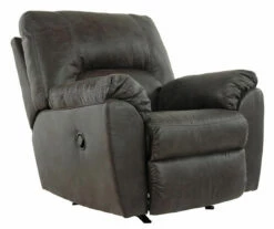 Tambo Pewter Faux Leather Rocker Recliner -FurniHub Store 810594596