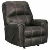 Kincord Midnight Faux Leather Rocker Recliner -FurniHub Store 810594617