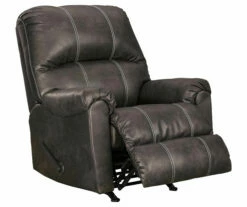 Kincord Midnight Faux Leather Rocker Recliner -FurniHub Store 810594617 4