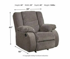 Tulen Gray Rocker Recliner 11 Tulen Gray Rocker Recliner -FurniHub Store 810594621 4