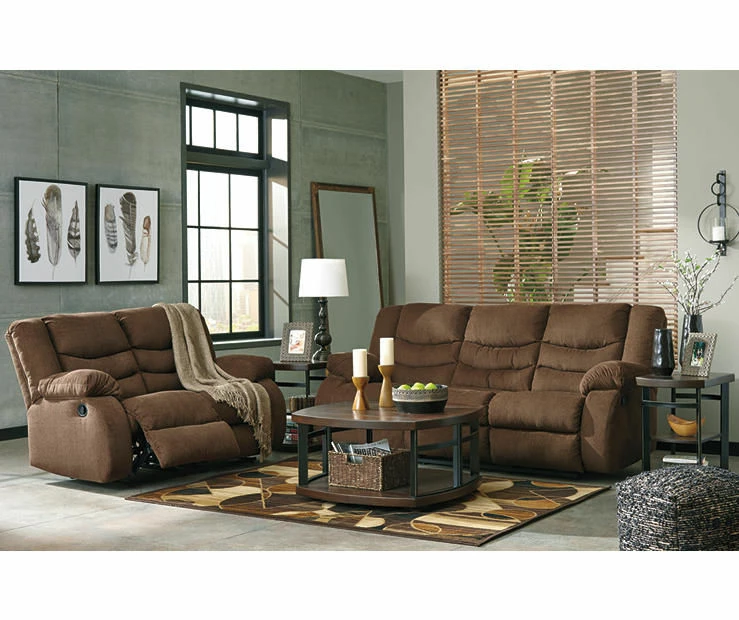 Tulen Chocolate Reclining Loveseat 7 Tulen Chocolate Reclining Loveseat - Image 5