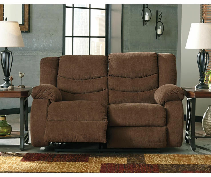 Tulen Chocolate Reclining Loveseat 4 Tulen Chocolate Reclining Loveseat - Image 2