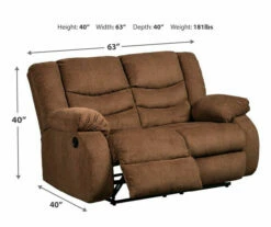 Tulen Chocolate Reclining Loveseat 17 Tulen Chocolate Reclining Loveseat -FurniHub Store 810594623 4