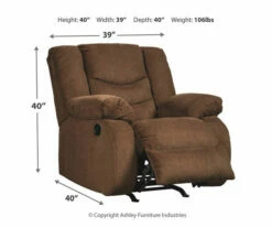 Tulen Chocolate Rocker Recliner -FurniHub Store 810594624 4