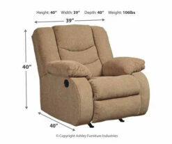 Tulen Mocha Rocker Recliner -FurniHub Store 810594626 4 1