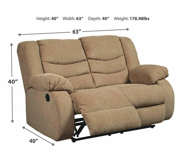 Tulen Mocha Reclining Loveseat 10 Tulen Mocha Reclining Loveseat - Image 8