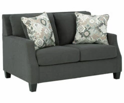 Bayonne Charcoal Loveseat -FurniHub Store 810594659
