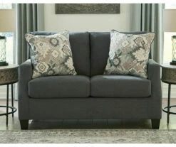 Bayonne Charcoal Loveseat -FurniHub Store 810594659 4