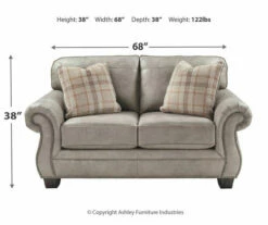 Olsberg Steel Faux Suede Loveseat -FurniHub Store 810594669 3