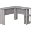 Industrial Gray L-Shaped Corner Desk With Open Storage -FurniHub Store 810597219