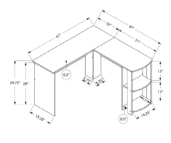 Industrial Gray L-Shaped Corner Desk With Open Storage -FurniHub Store 810597219 4