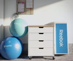 Evolution Vantage White & Weathered Oak 4-Drawer Storage Cart 11 Evolution Vantage White & Weathered Oak 4-Drawer Storage Cart -FurniHub Store 810597741 3