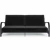 DHP Elbern Black Metal Futon With Black Microfiber Cover -FurniHub Store 810598097