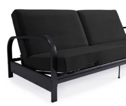 DHP Elbern Black Metal Futon With Black Microfiber Cover -FurniHub Store 810598097 8