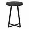 Monarch Faux Marble & Metal Accent Table -FurniHub Store 810598395 A0