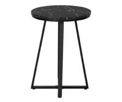 Monarch Faux Marble & Metal Accent Table -FurniHub Store 810598395 A1