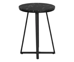 Monarch Faux Marble & Metal Accent Table -FurniHub Store 810598395 A3