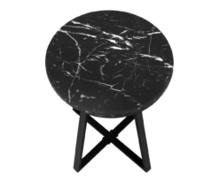 Monarch Faux Marble & Metal Accent Table -FurniHub Store 810598395 A5