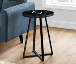 Monarch Faux Marble & Metal Accent Table -FurniHub Store 810598395 B0