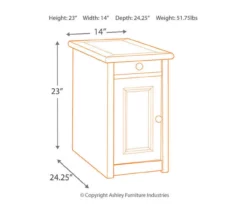 Bolanburg Chairside End Table With USB Ports, Outlets & Tray -FurniHub Store 810598698 6