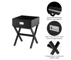 Glitzhome X-Leg End Table -FurniHub Store 810598717 A0 5