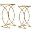 Gold Glass Top 2-Piece Nesting Accent Table Set -FurniHub Store 810598720 A0 1