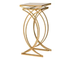 Gold Glass Top 2-Piece Nesting Accent Table Set -FurniHub Store 810598720 A0 6