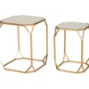 Gold Glass Top 2-Piece Nesting Side Table Set -FurniHub Store 810598721 A0 1