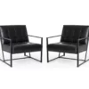 Glitzhome Modern Industrial Faux Leather Accent Chairs, 2-Pack 1 Glitzhome Modern Industrial Faux Leather Accent Chairs, 2-Pack -FurniHub Store 810598914 A0 1