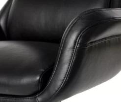 Black Mid-Century Modern Faux Leather Executive Office Chair -FurniHub Store 810598936 A0 5