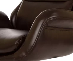 Dark Brown Mid-Century Modern Faux Leather Executive Office Chair -FurniHub Store 810598937 A0 5