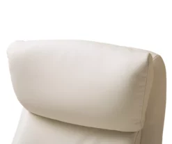 Cream Mid-Century Modern Faux Leather Executive Office Chair -FurniHub Store 810598938 A0 6