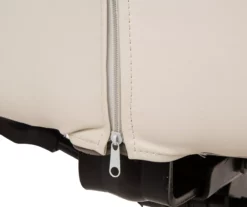 Cream Mid-Century Modern Faux Leather Executive Office Chair -FurniHub Store 810598938 A0 7