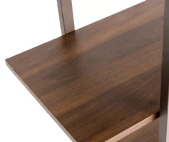 Walnut Modern Open 4-Shelf Bookcase -FurniHub Store 810598940 A0 5