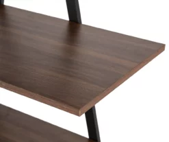 Walnut Modern A-Frame 4-Shelf Bookcase -FurniHub Store 810598942 A0 4