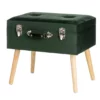 Glitzhome Velvet Suitcase Storage Stool