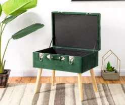 Glitzhome Velvet Suitcase Storage Stool -FurniHub Store 810598947 A0 2
