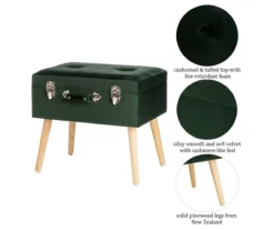 Glitzhome Velvet Suitcase Storage Stool -FurniHub Store 810598947 A0 6