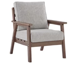 Emmeline Wood Look Cushioned Patio Lounge Chairs, 2-Pack -FurniHub Store 810599348 1