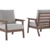 Emmeline Wood Look Cushioned Patio Lounge Chairs, 2-Pack -FurniHub Store 810599348 6