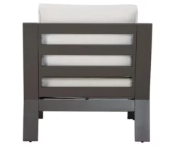 Tropicava Wood Look & Metal Cushioned Patio Lounge Chair -FurniHub Store 810599414 1