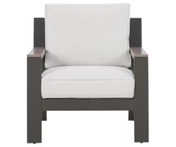 Tropicava Wood Look & Metal Cushioned Patio Lounge Chair -FurniHub Store 810599414 3