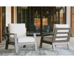 Tropicava Wood Look & Metal Cushioned Patio Lounge Chair -FurniHub Store 810599414 5