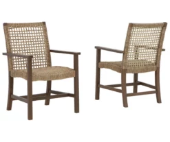 Germalia All-Weather Wicker Patio Dining Armchairs, 2-Pack -FurniHub Store 810599419 7