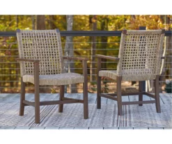 Germalia All-Weather Wicker Patio Dining Armchairs, 2-Pack -FurniHub Store 810599419 8